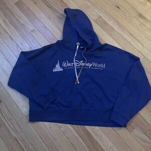 Walt Disney World‎ Large Navy 50th Anniversary Cropped Hoodie, SHIPS TODAY!